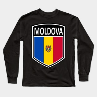 Flag Shield - Moldova Long Sleeve T-Shirt